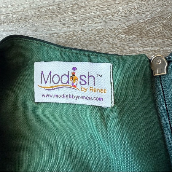 Modish Elegant Dark Green Ruffle Midi Dress - Picture 10 of 15